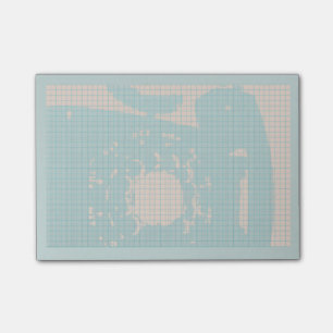 Post-it rotatoire bleu vintage de téléphone avec