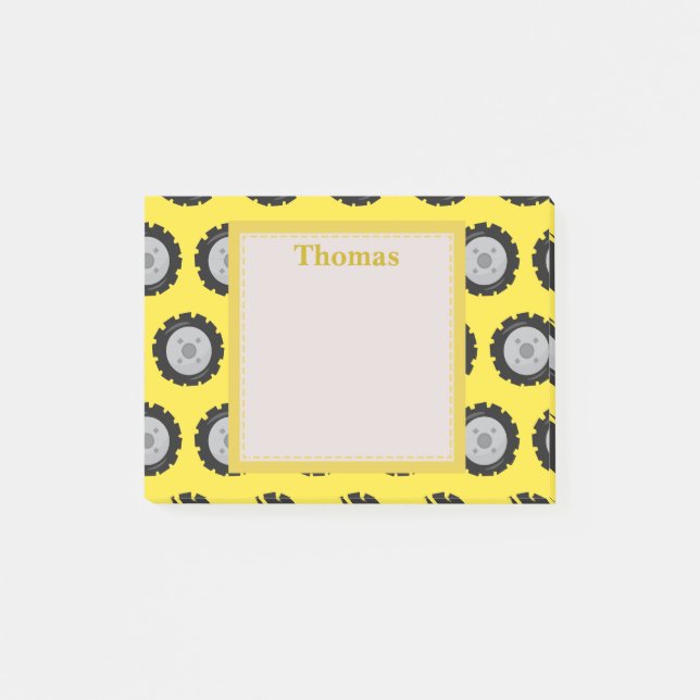 Post-it® Roues de camion de construction (Devant)