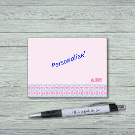 Post-it® Roues motif texte personnalisé vélo thème