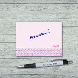 Post-it® Roues motif texte personnalisé vélo thème