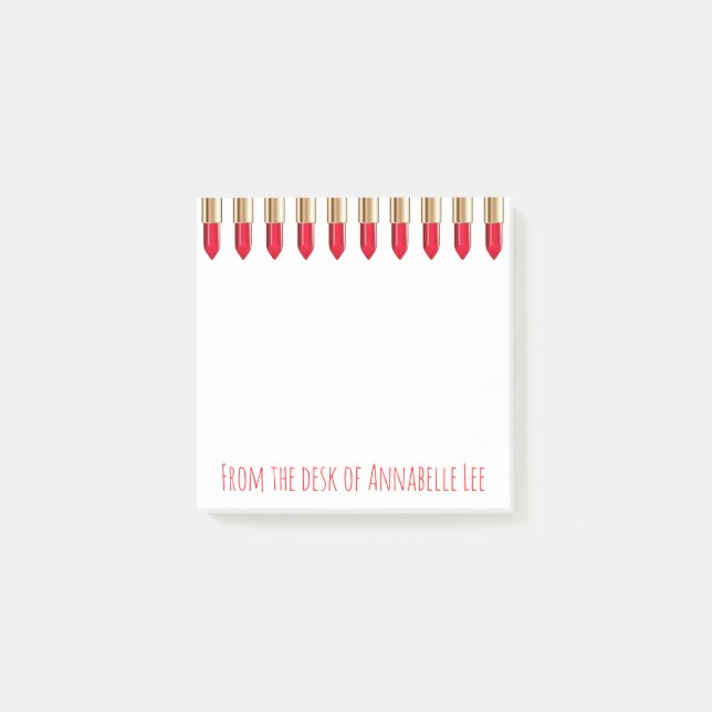 Post-it® Rouge à lèvres rose chaud (Devant)