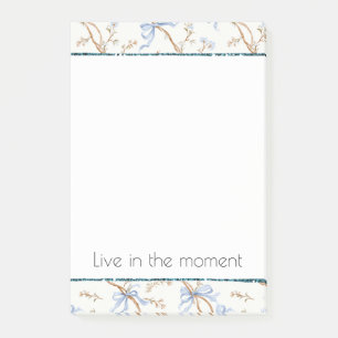 Post-it® Rubans Floraux Bleu Crème