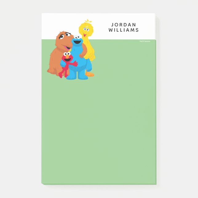 Post-it® Rue Sésame | Groupe Hug | Ajouter Votre Nom (Devant)