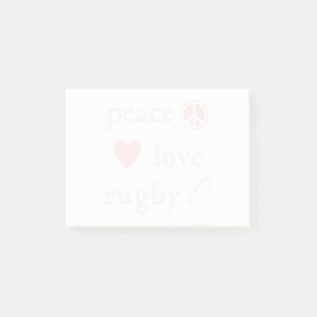 Post-it® Rugby de Peace Love (Devant)
