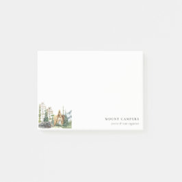 Post-it® Rustic Pine Woods Watercolor Camping Mountain Camp