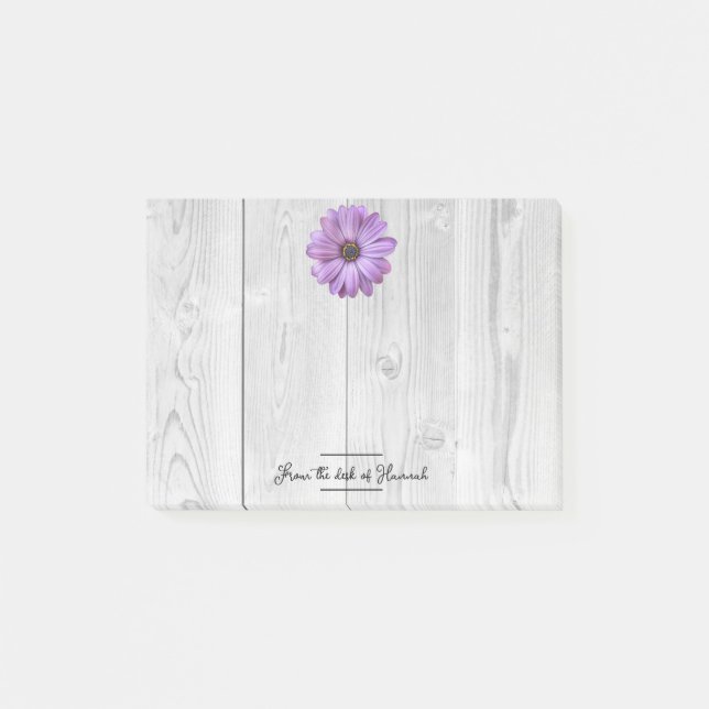Post-it® Rustique Purple Daisy Notes personnalisées (Devant)