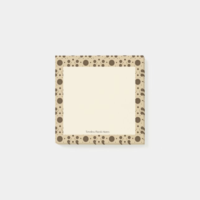 Post-it® Sable micro floral marron foncé (Devant)