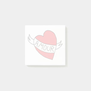 Post-it® Saint Valentin Amour romantique Rétro Amour Coeur 