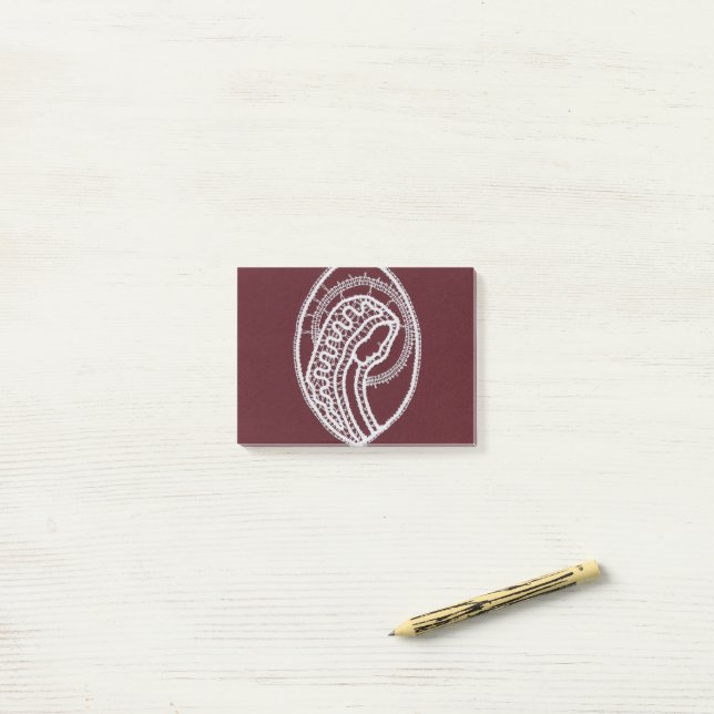 Post-it® Sainte Vierge Marie, dentelle (Sur un bureau)