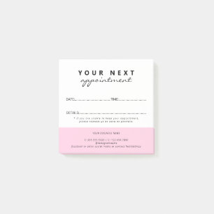 Post-it® Salon blanc rose simple et élégant