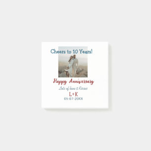 Post-it® Salutations à 10 ans heureux anniversaire ajouter 