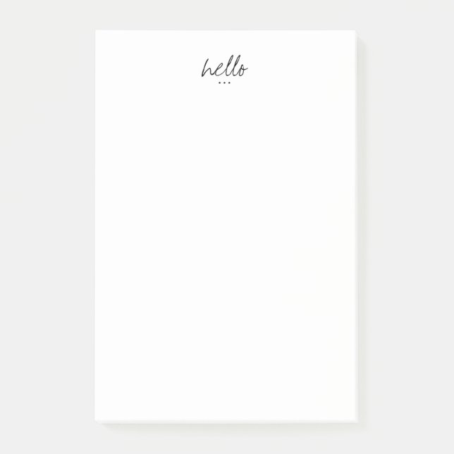 Post-it® Salutations minimales Hello (Devant)