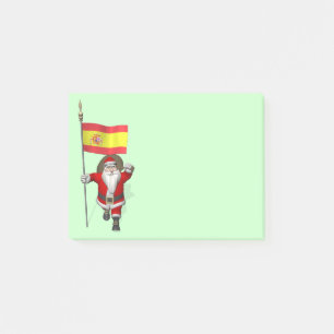 Post-it® Santa Claus Avec L'Ensigne D'Espagne