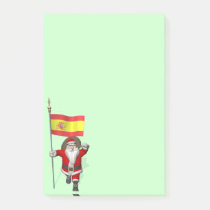 Post-it® Santa Claus Avec L'Ensigne D'Espagne