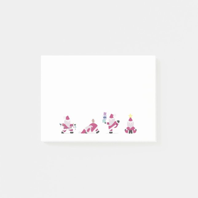 Post-it® Santa Claus Yoga Fête Jingle Noël Méditer (Devant)