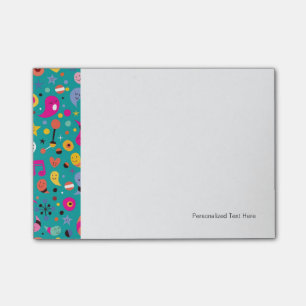 Post-it® sarcelle d'hiver de motif de bande dessinée