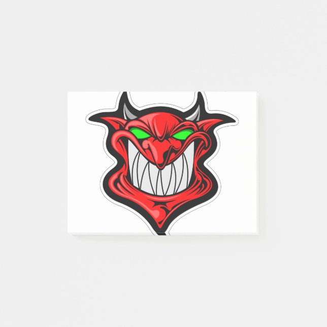 Post-it® satan tête visage démon de dessin (Devant)