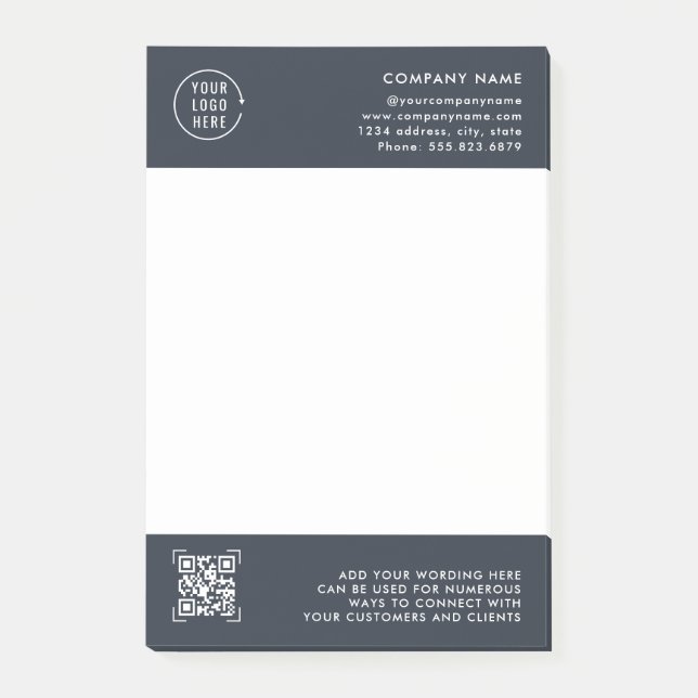 Post-it® Scan de code QR | Logo professionnel d'entreprise  (Devant)