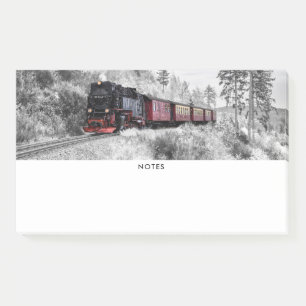 Post-it® Scène de Noël d'hiver du train vintage