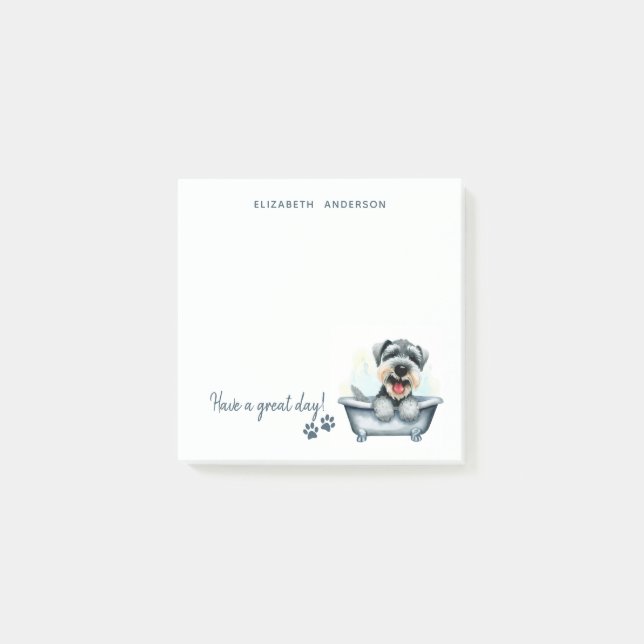 Post-it® Schnauzer Chien Personnalisé (Devant)