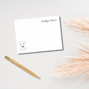 Post-it® Schnauzer Lover Simple Noir & Blanc Personnalisé