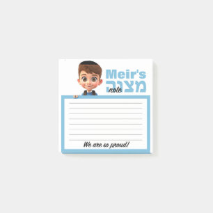Post-it® scolaire garçon mitzvah note collante