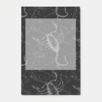 Scorpio Constellation Hevelius vers 1690 sur Noir