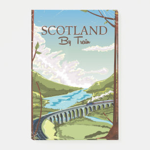 Post-it® Scotland Highlands By Train vintage poster de voya