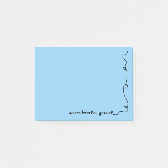 Post-it® Scribble bleu (Devant)