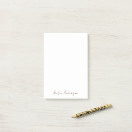 Post-it® Script de typographie minimaliste moderne Maroon