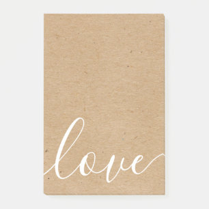 Post-it® Script Kraft Rustique Amour