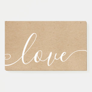 Post-it® Script Kraft Rustique Amour