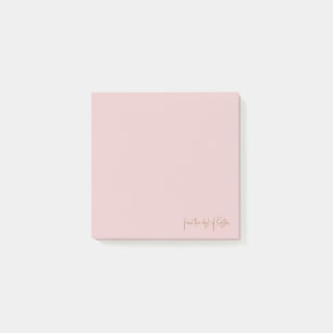 Post-it® Script rose du bureau de nom personnalisé