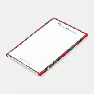 Post-it® Script Rustique Plaid Christmas Stewart Tartan