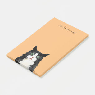 Post-it® Scruffy tuxedo cat