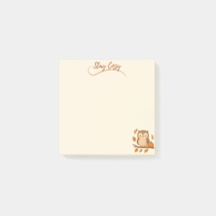 Post-it® Séjournez dans une chouette chouette avec des feui
