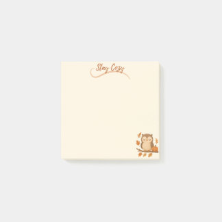 Post-it® Séjournez dans une chouette chouette avec des feui