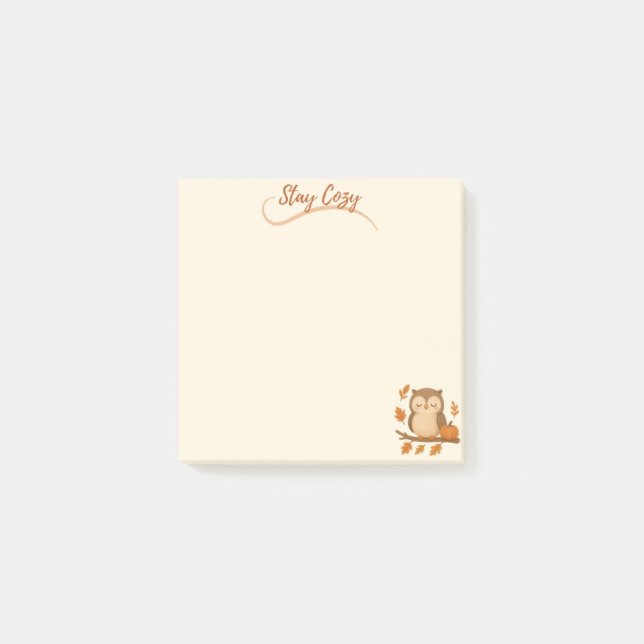 Post-it® Séjournez dans une chouette chouette avec des feui (Devant)