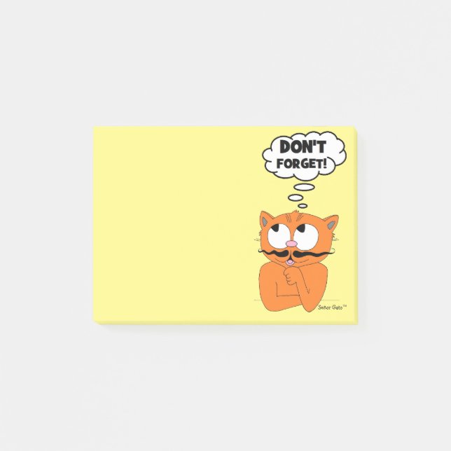 Post-it® Señor Gato N'OUBLIE PAS ! Publier des notes (Devant)