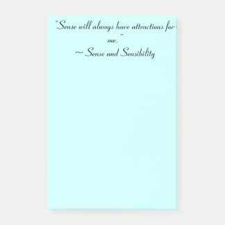 Post-it® Sense Me Attirera Toujours Jane Austen Citation