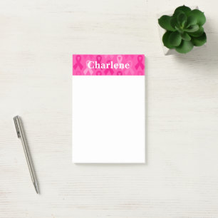 Post-it® Sensibilisation au cancer du sein Motif de ruban r