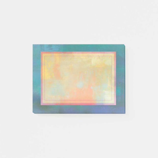 Post-it® Sérénité Abstraite verte et violette (Devant)