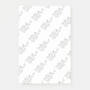Post-it® Serpent gris et silhouette gris clair