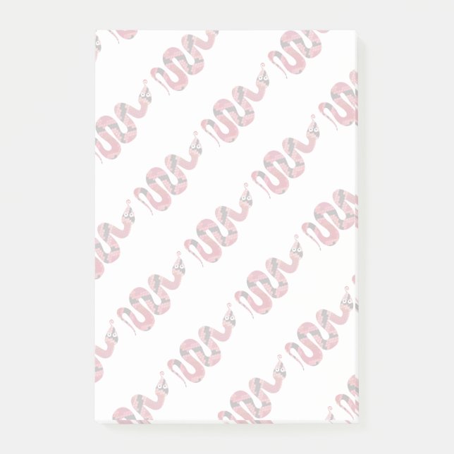 Post-it® Serpent noir et rouge Silhouette (Devant)