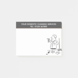 Post-it® Service de nettoyage domestique Caricature pour pe