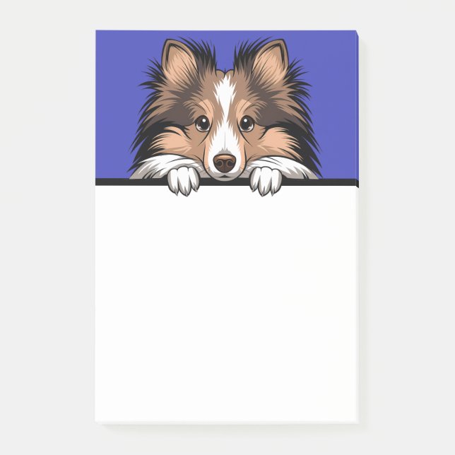 Post-it® Shetland Sheepdog Sheltie Chiots Amoureux de les c (Devant)