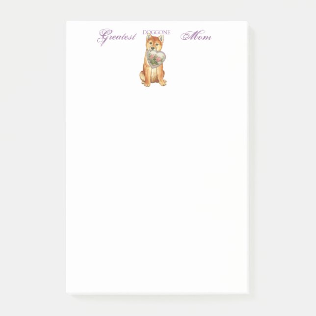Post-it® Shiba Inu Maman du coeur (Devant)