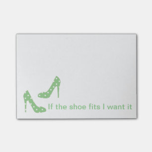 Post-it® Si les ajustements de chaussure je le veulent des