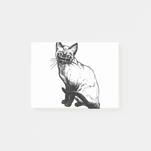 Post-it® Siamese Chat Feline Animal assis Siamese Kitty (Devant)