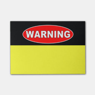 Post-it® Signal d'avertissement rouge et noir